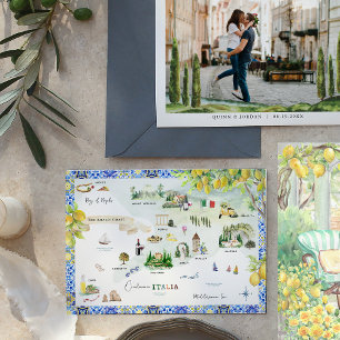 Côte d'Amalfi   Carte Itinéraire Méditerranéenne