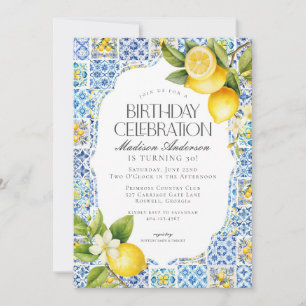 Côte d'Amalfi Italie Invitation d'anniversaire