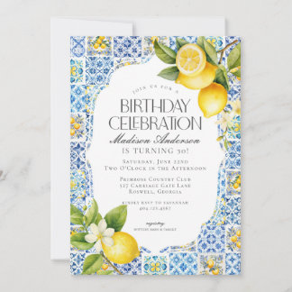 Côte d'Amalfi Italie Invitation d'anniversaire