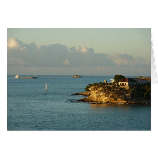 Côte d'Antiguan Beau paysage marin de l'île (Devant horizontal)