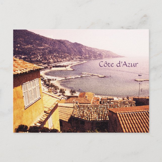 Côte d'Azur, carte postale Menton (Devant)