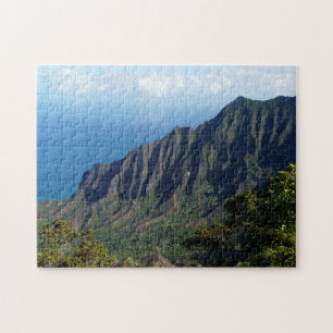 Côte de Na Pali sur le puzzle denteux de Kauai
