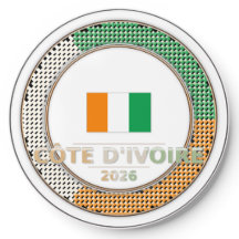 Cote d'Ivoire Fan de Football Badge Circulaire