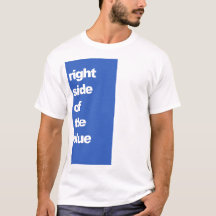 Côté droit du T-shirt bleu de billard