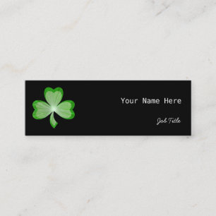 Côté noir de carte de visite de shamrock maigre