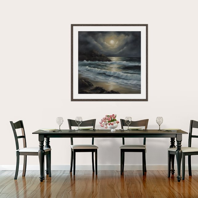 Côte Taranaki - toile étirée (Taranaki Coast - Stretched Canvas Print.
Original painting by Roger Smith)