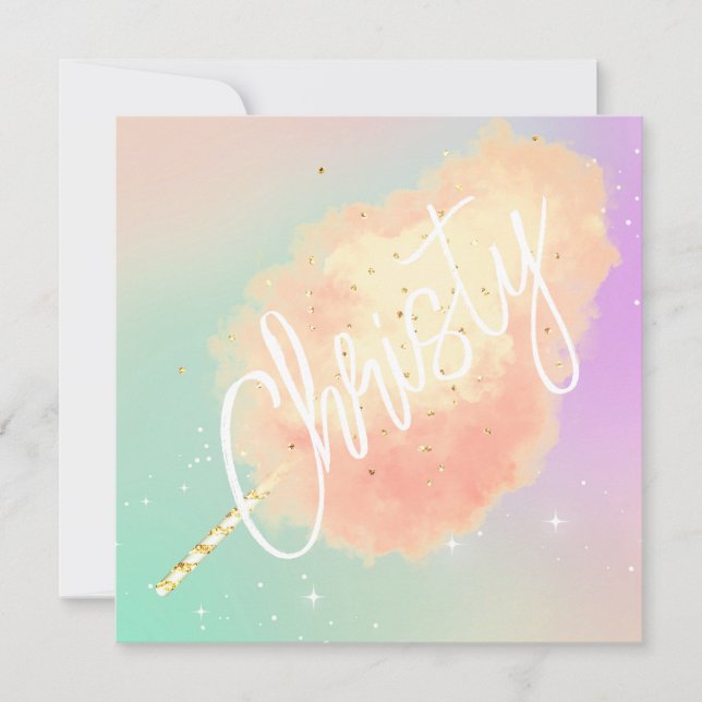 Coton bonbon étoile poussière pêche turquoise viol (Devant)