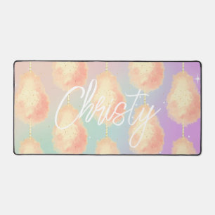 Coton bonbon étoile poussière pêche turquoise viol