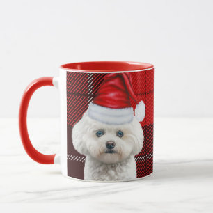 Coton de Tulear Rouge Vacances Plaid Christmas Mug