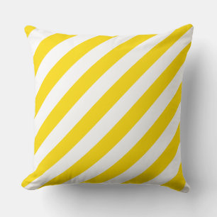 Coton Grand Oreillers Jaune Blancs