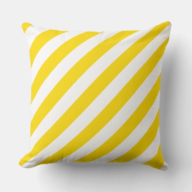 Coton Grand Oreillers Jaune Blancs (Recto)