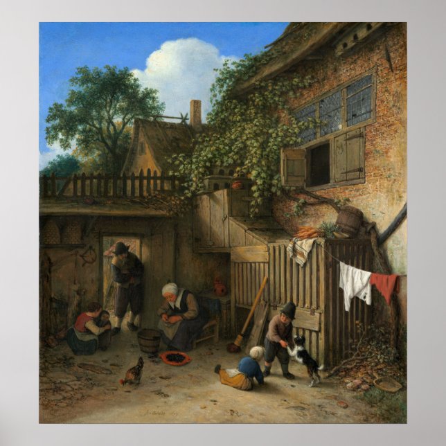 Cottage - Adriaen van Ostade Poster des Beaux-Arts (Devant)