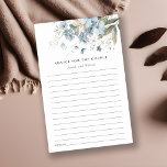 Cottage Bleu Dusky Conseil Floral Pour Douche Coup<br><div class="desc">Dusky Blue Watercolor Cottage Floral Collection.- c'est une aquarelle en écriture élégante Illustration de doux et délicat bleu violet fleurs prés parfait pour votre printemps d'été et mariage campagnard & fêtes. Il est très facile de customiser, avec vos données personnelles. Si vous avez besoin d'un autre produit correspondant ou de...</div>