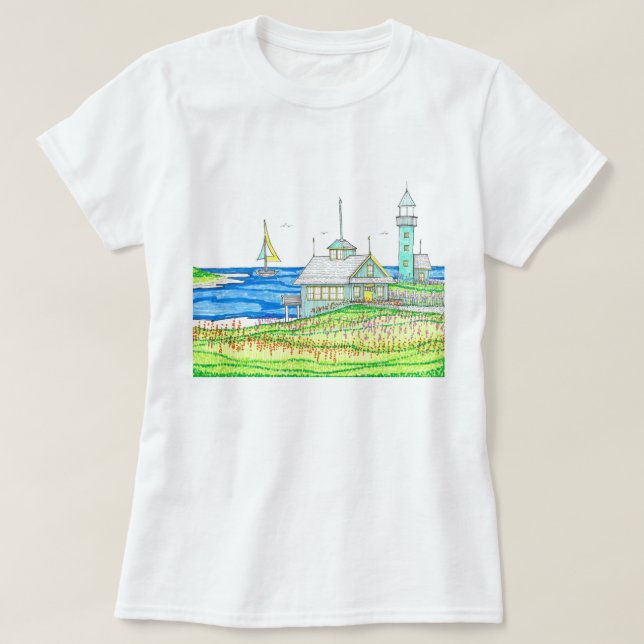 Cottage by the Sea Women's Tshirt (Design devant)