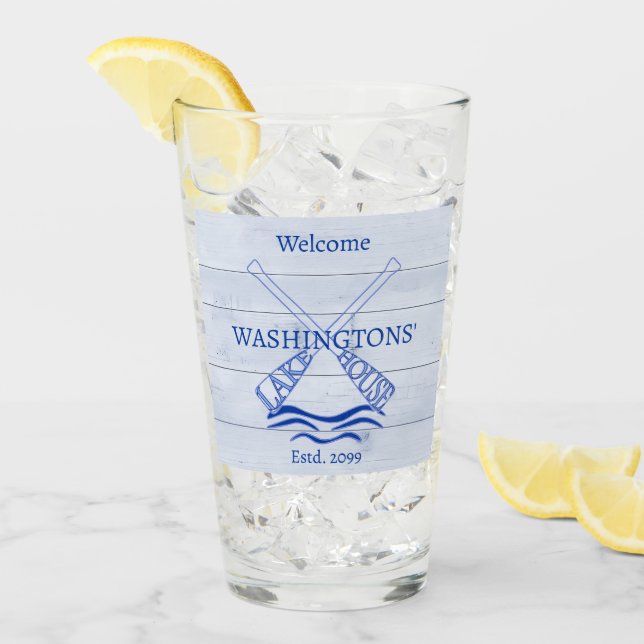 Cottage Cabine Lake House Boire Verre Tumbler (Devant glace)