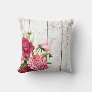 Cottage Chic Peonies Accent Coussin