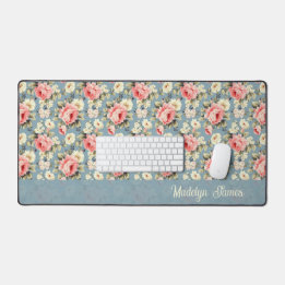 Cottage Floral Bleu Poussiéreux École & Bureau