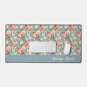 Cottage Floral Bleu Poussiéreux École & Bureau