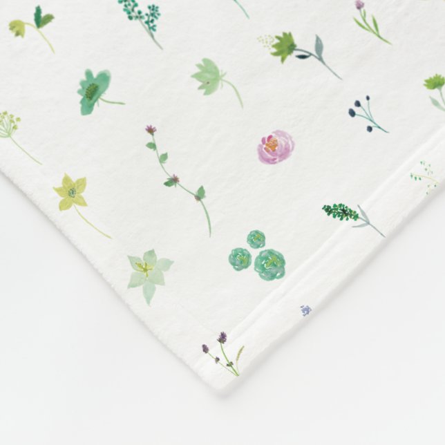Cottage Floral Spécimens Couverture confortable (Coin)