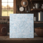 Cottage Français Dusty Blue Floral<br><div class="desc">Avec un design floral bleu roux romantique,  ces carreaux rappellent les cottages français et les espaces cosy. Un ajout unique à la cuisine ou salle de bain.</div>