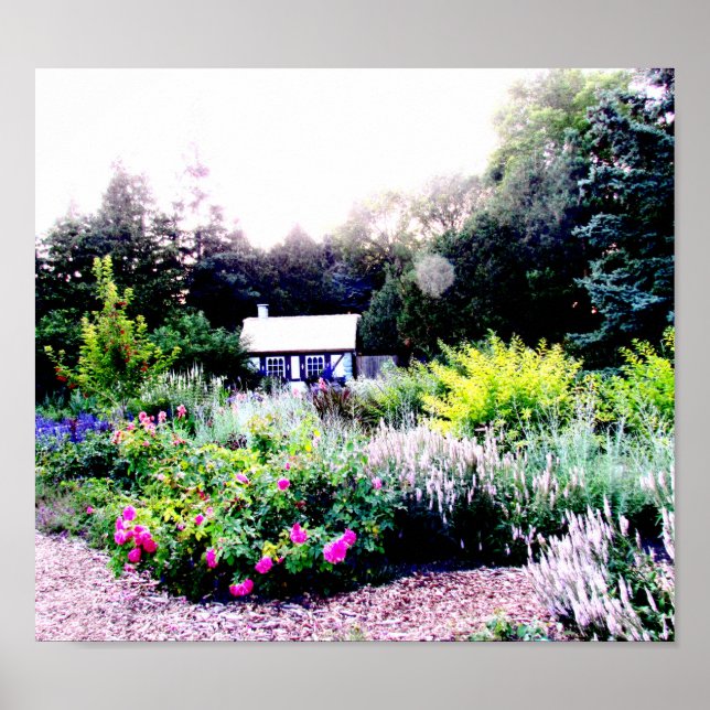 Cottage in the English Gardens Poster (Devant)
