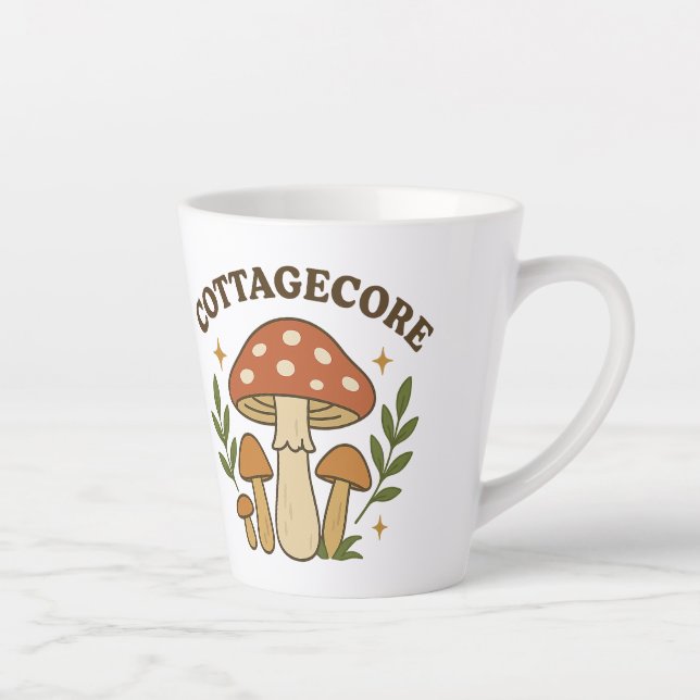 Cottagecore Champignons Café Mug (Droite)