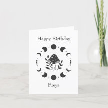 Cottagecore Moon Phase Carte de voeux Anniversaire