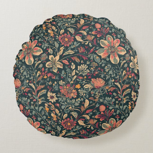 Cottagecore Vintage Floral Coussin (Devant)