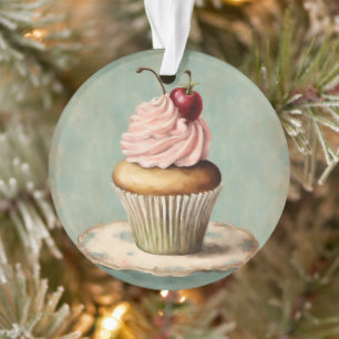 Cottagecore Vintage Pays Français Cupcake Rose