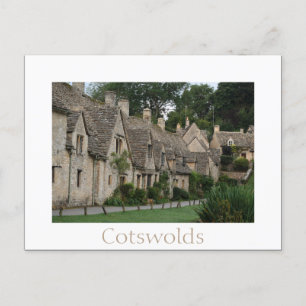 Cottages Bibury avec carte postale texte