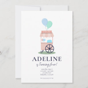 Cotton Candy Panier Invitation de fête d'anniversa