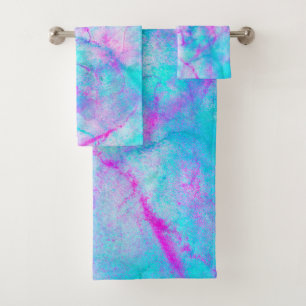 Cotton Candy Pink & Blue Watercolor Wash Stain