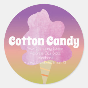 Cotton Candy Shop Ombre Business Étiquette