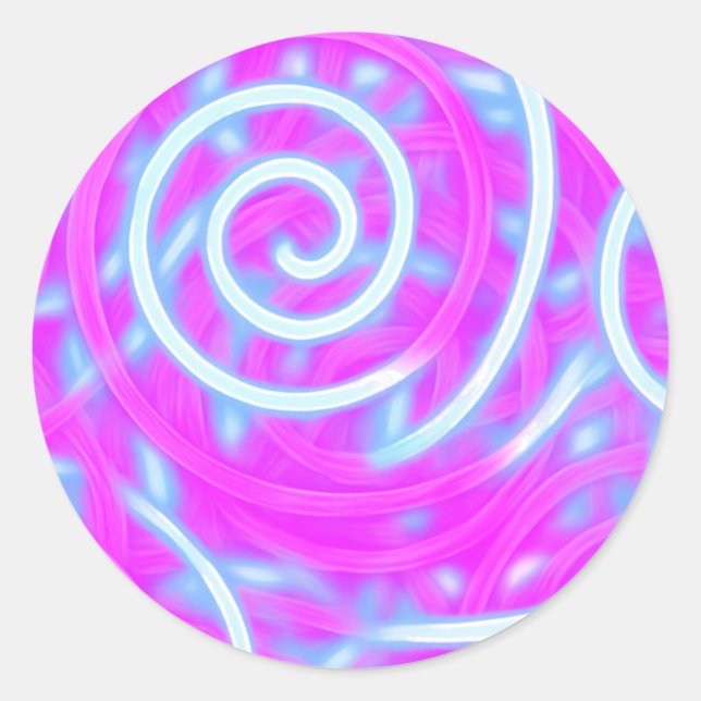 Cotton Candy Swirl Sticker – Pastel Aesthetic  (Devant)