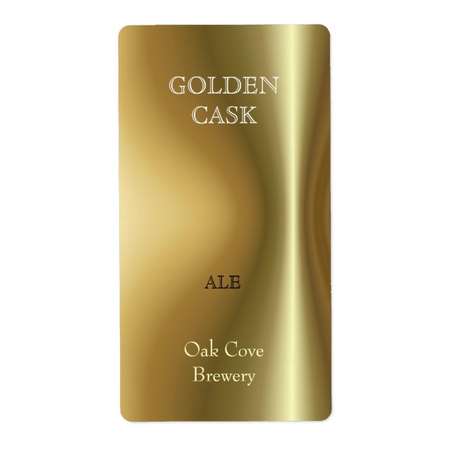 Cou de bouteille de cuivre ~ étiquette de bière (Devant)