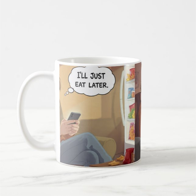 Couch Potato & Snacks – Funny Relatable Mug (Gauche)