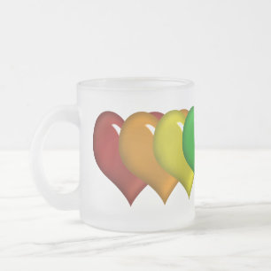 Couche Arc-en-ciel Couleur Coeurs Mugs