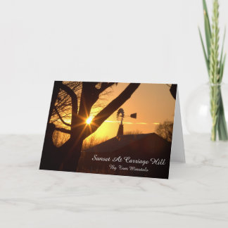 Coucher De Soleil À Carriage Hill Carte De Voeux V