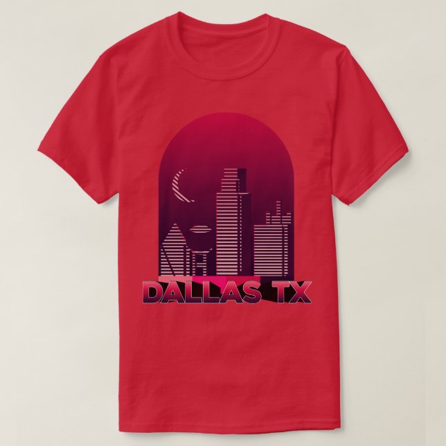 Coucher de soleil à Dallas Texas TShirt (Design devant)