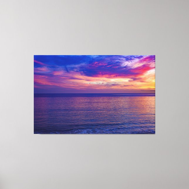 coucher de soleil à la plage 2 toile enveloppée (Recto)