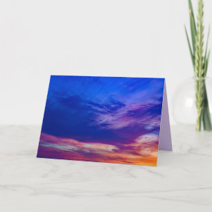 coucher de soleil à la plage 3 carte de voeux