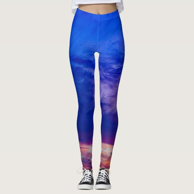 coucher de soleil à la plage 3 leggings (Devant)