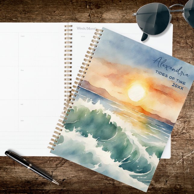 Coucher de soleil à la plage à l'aquarelle  (Créateur téléchargé)