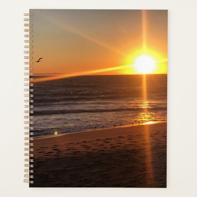 Coucher de soleil à Newport Beach, Californie (Devant)