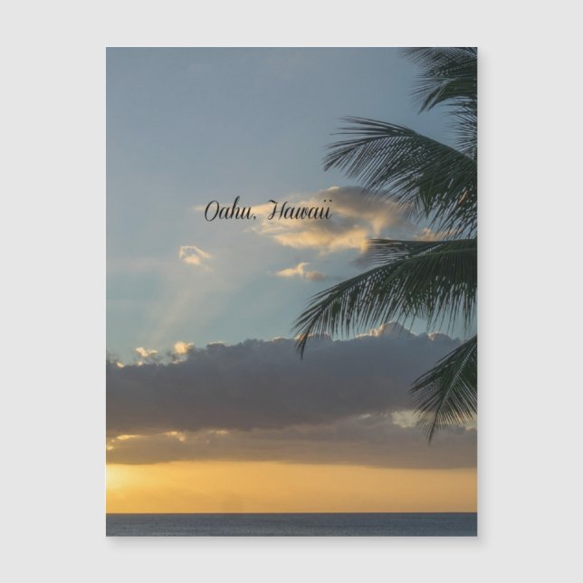 Coucher de soleil à Oahu, Hawaï (Devant)