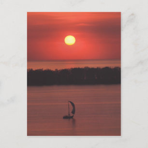 Coucher de soleil à Presque Isle sur carte postale