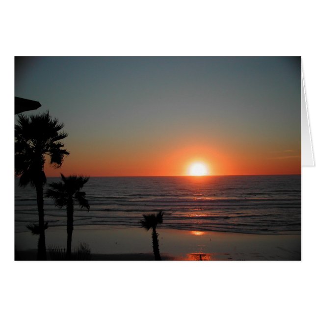 Coucher de soleil à San Diego sur Pacific Beach (Devant horizontal)