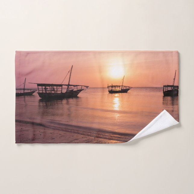 Coucher de soleil à Zanzibar (Serviette à main)