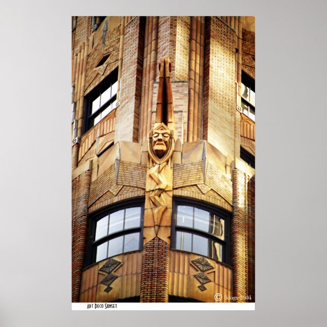 Coucher de soleil Art déco (Devant)