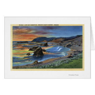 Coucher de soleil au Cap San Sabastian en Oregon